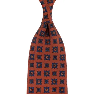 Ancient Madder Silk Tie - Terracotta - Hand-Rolled