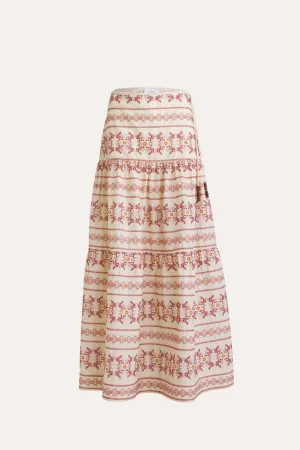 Anouk Embroidered Cotton Maxi Skirt