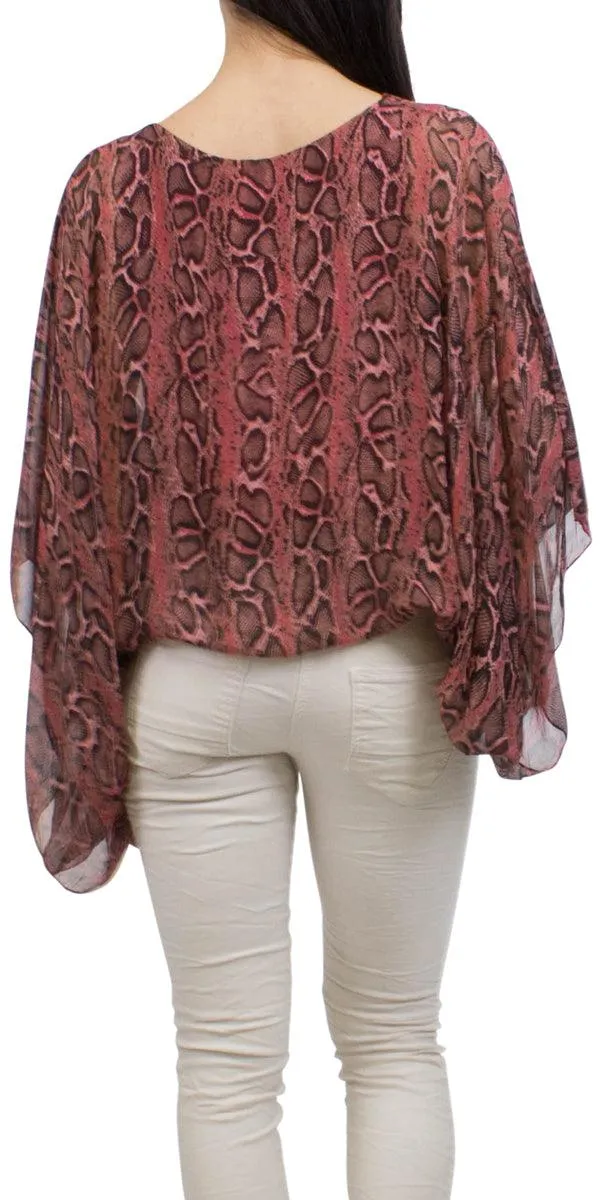 Geonna Python Silk Blouse