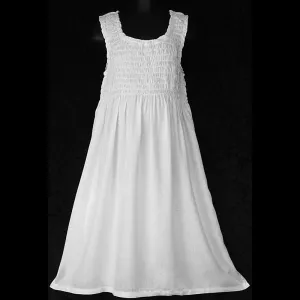 Girl's White Tank Dress (Ages 4, 8, 10, 12)