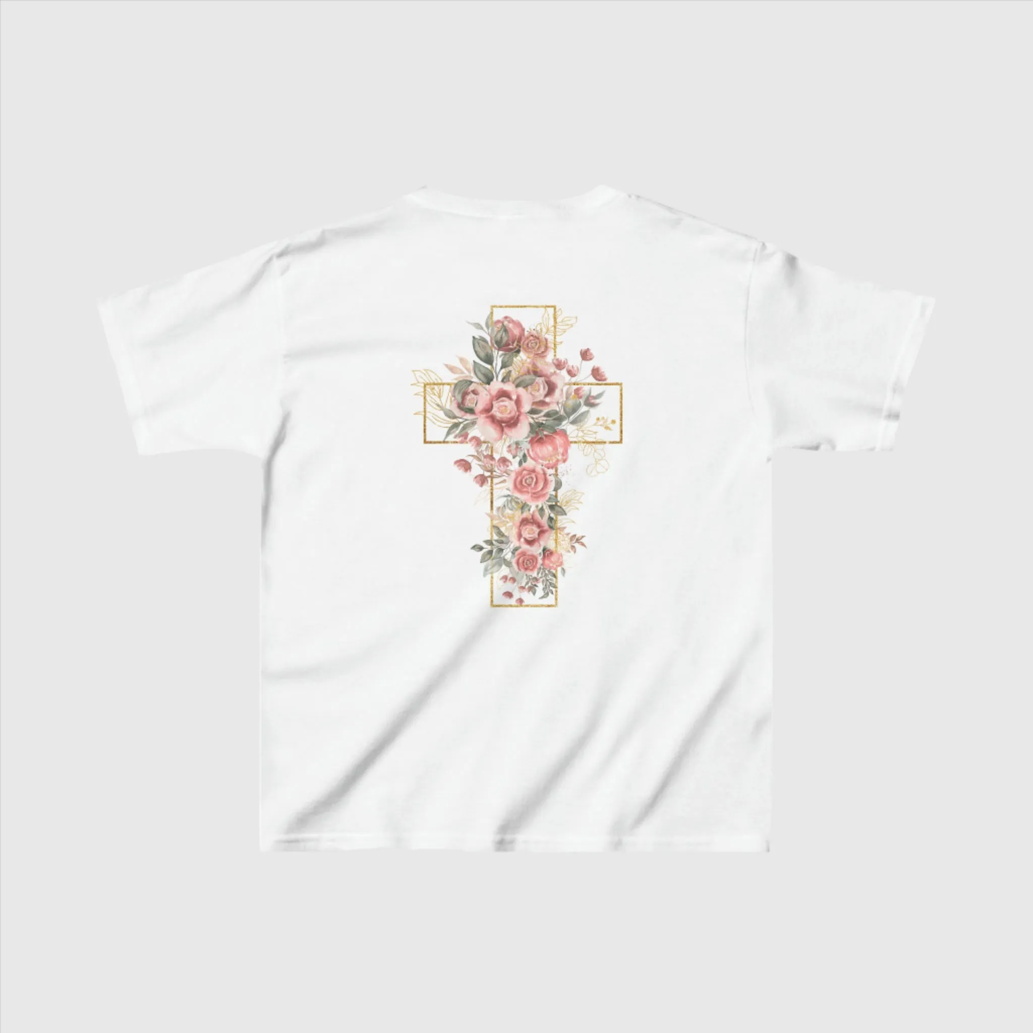 Kids Blooming Cross Heavy Cotton Tee