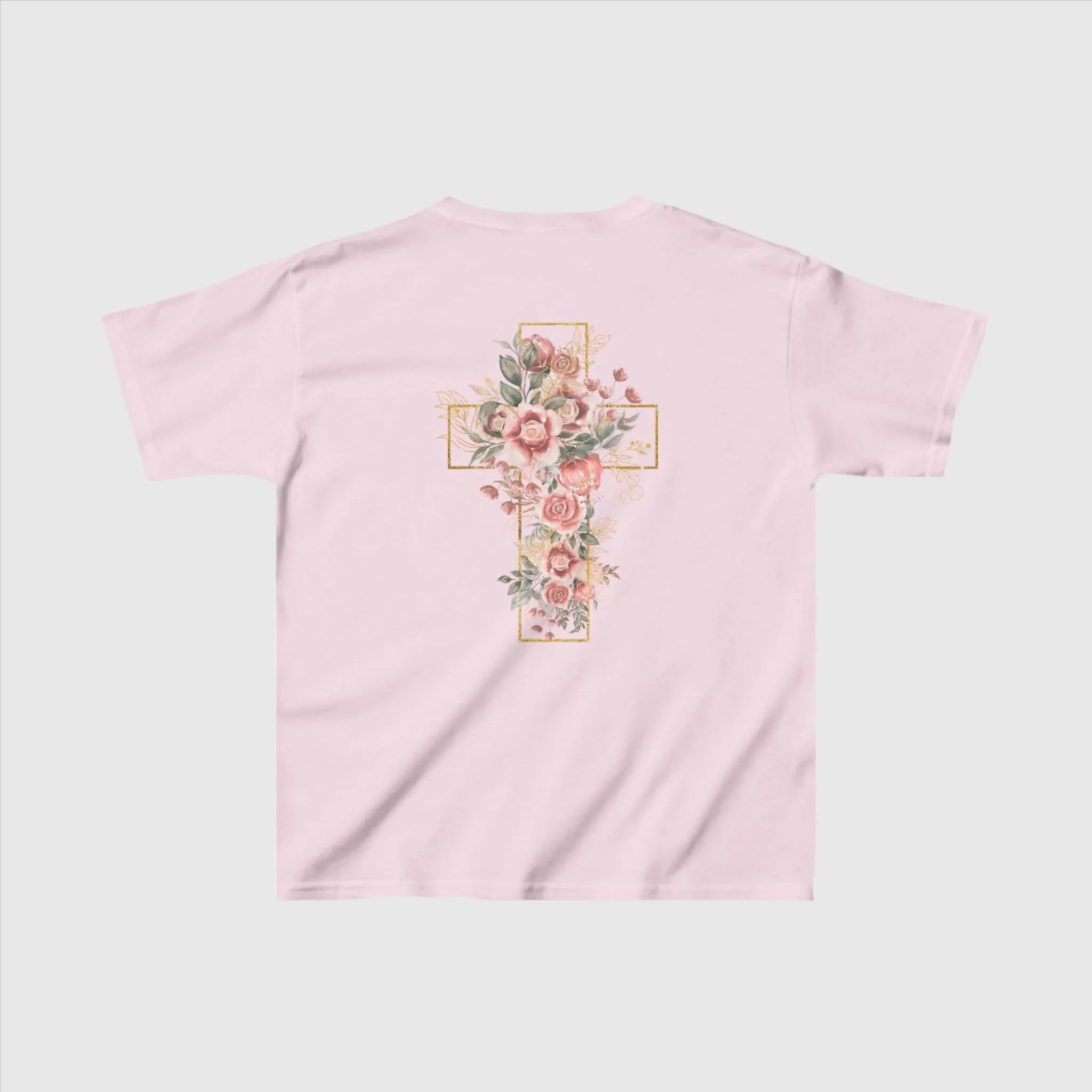 Kids Blooming Cross Heavy Cotton Tee