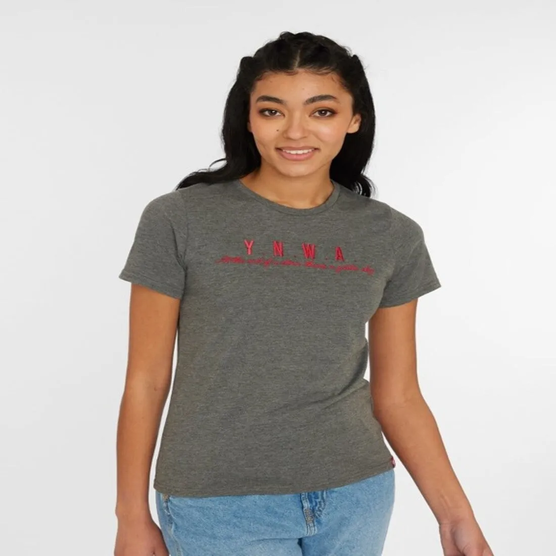 LFC YNWA Script Women's Tee GREY