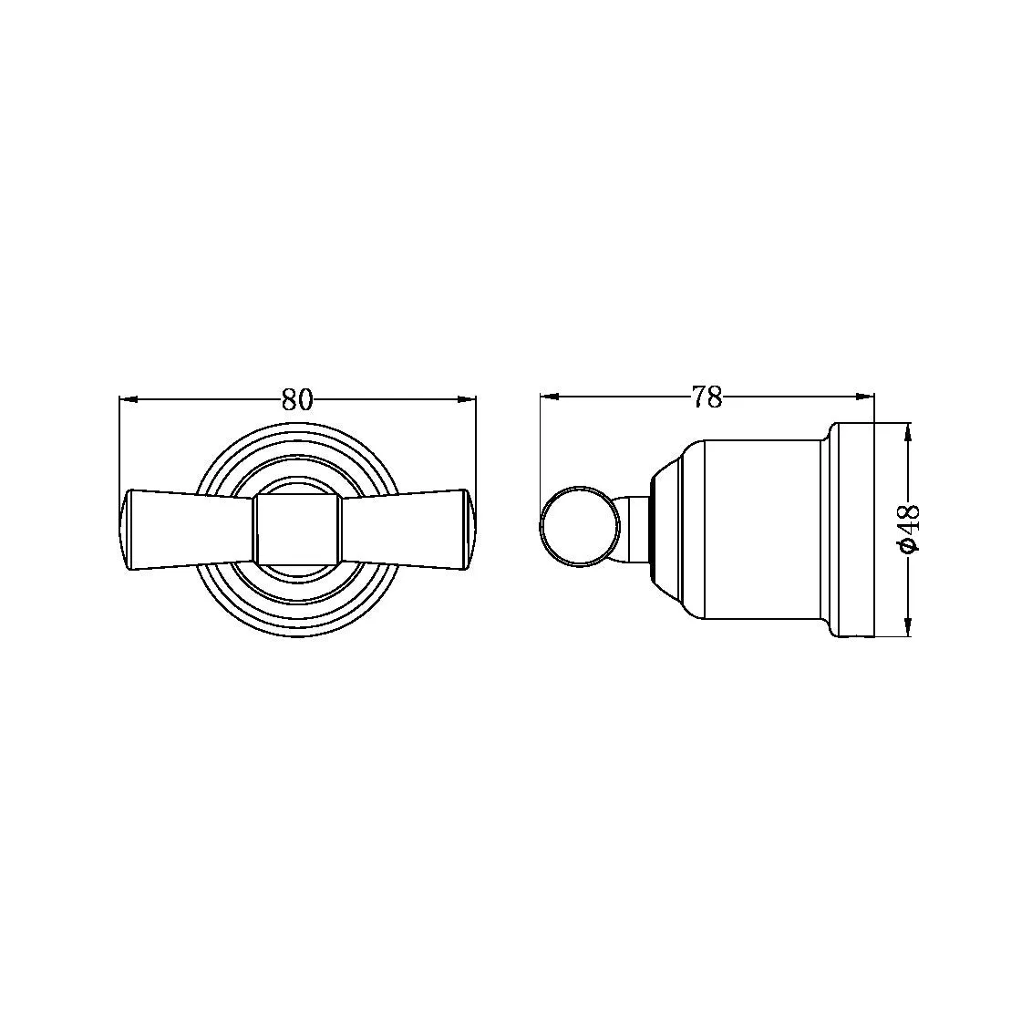 Nero York Robe Hook Matte Black 6982-MB