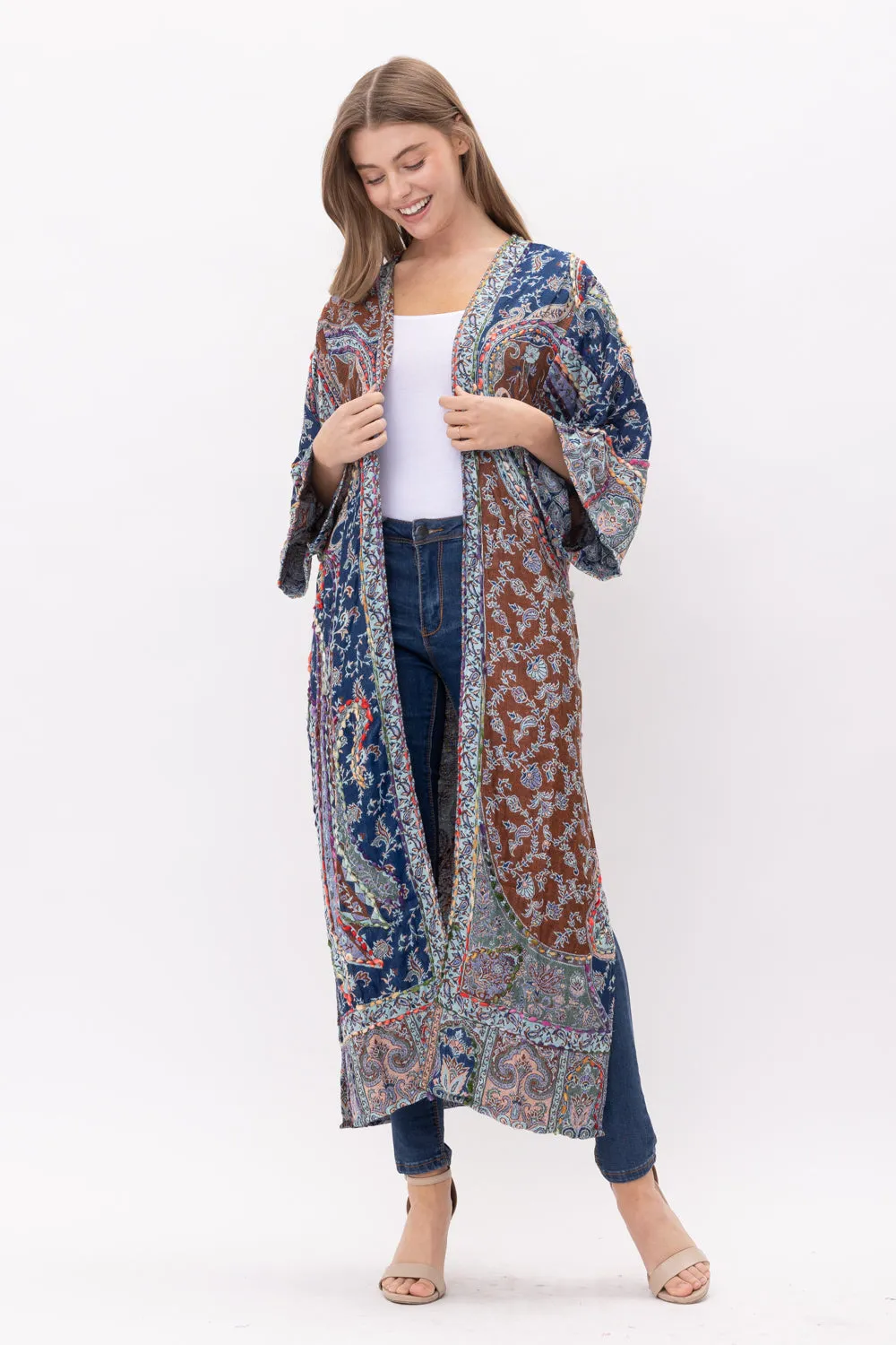 RAJ LUCIA THICK STITCH EMBROIDERED DUSTER