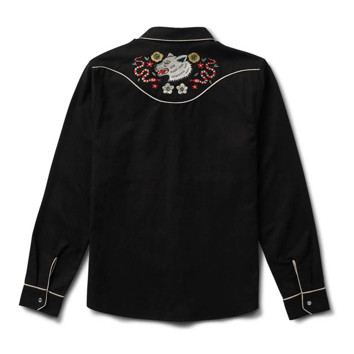 ROARK The Lone Wolf Long Sleeve Button Up Shirt - BLACK