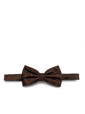 Rust Brown Silk Bow Tie and Pocket Square Set