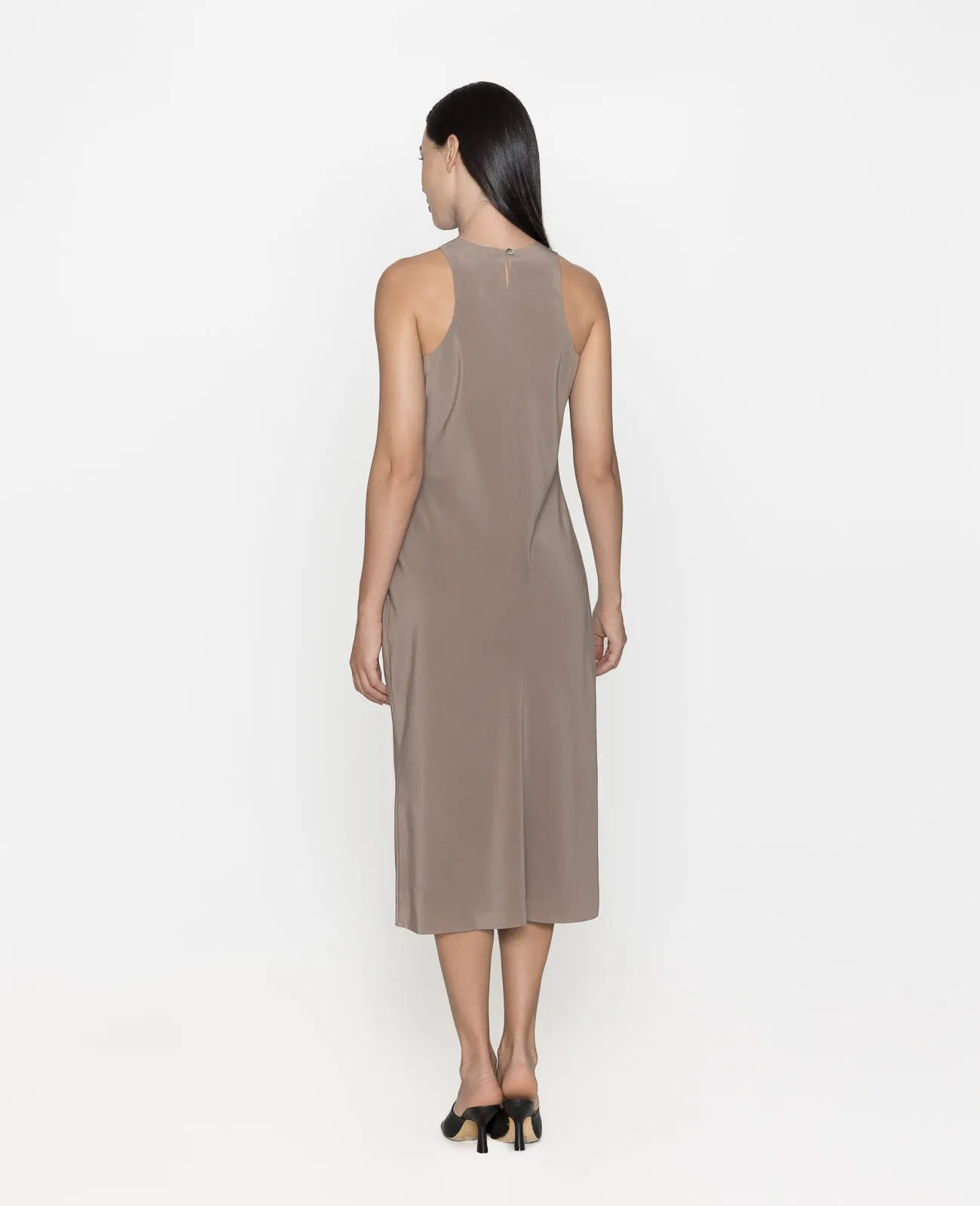 Silk Halter Tank Dress